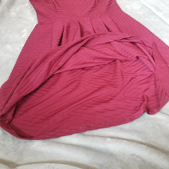 Enfocus Womens Vneck Dark Red Spandex Sz 6 Pullover Dress Knee Length Sleeveless - Picture 5 of 9